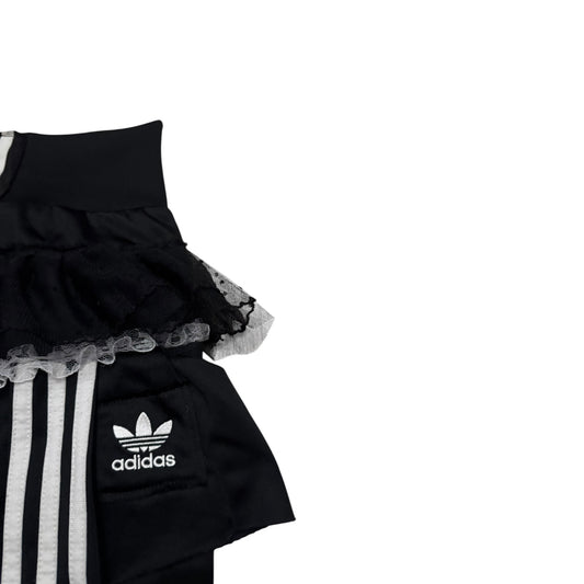 Adidas upcycle spódniczka alternative coquette Y2K z koronką – unikat ♻️🖤