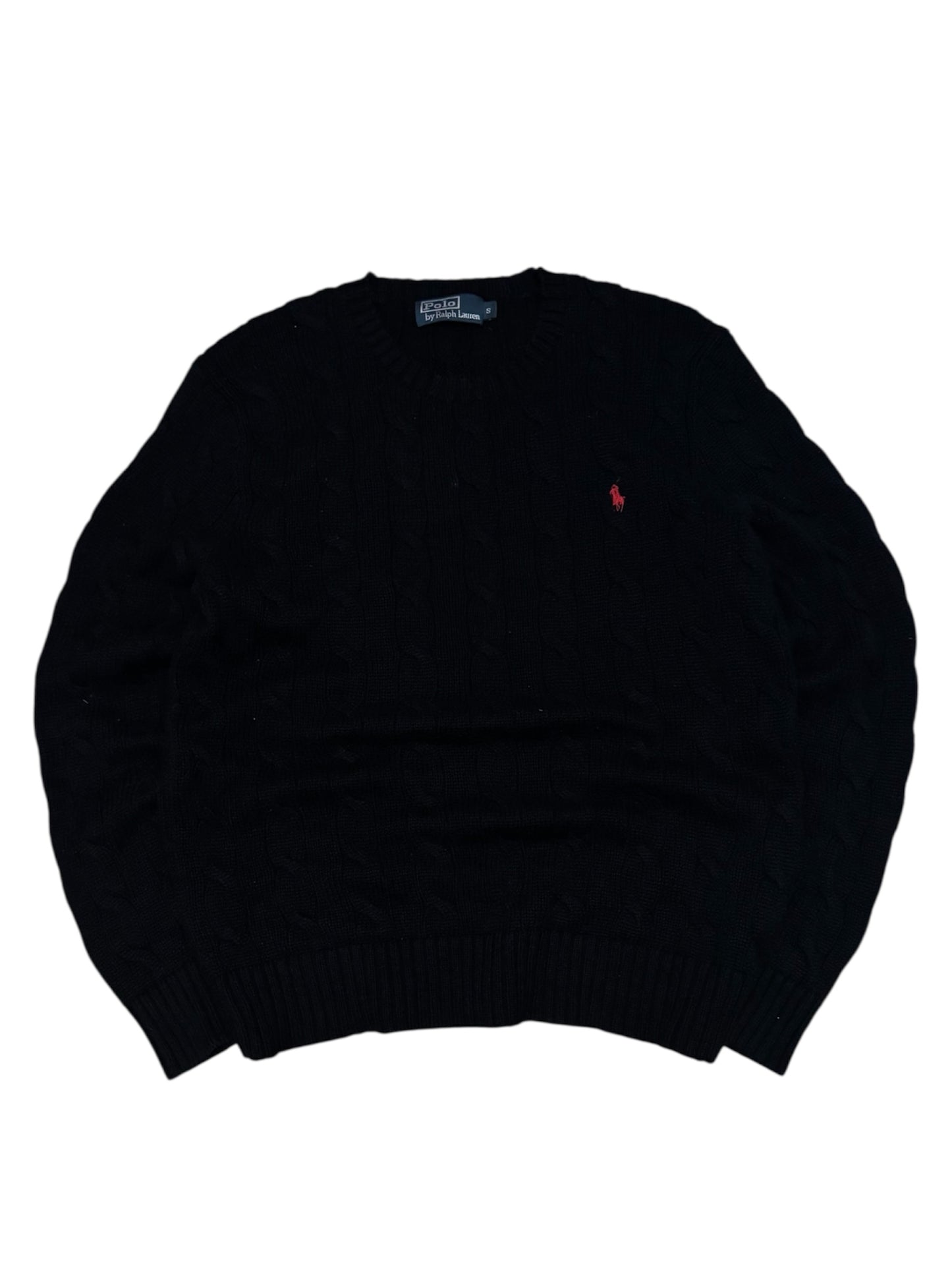 Bluza męska sweter Ralph Lauren warkocz czarny