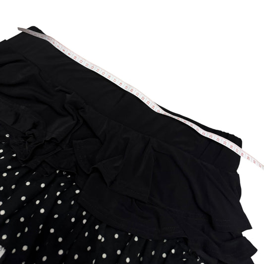 Adidas upcycle spódniczka kropki alternative coquette Y2K z koronką – unikat ♻️🖤