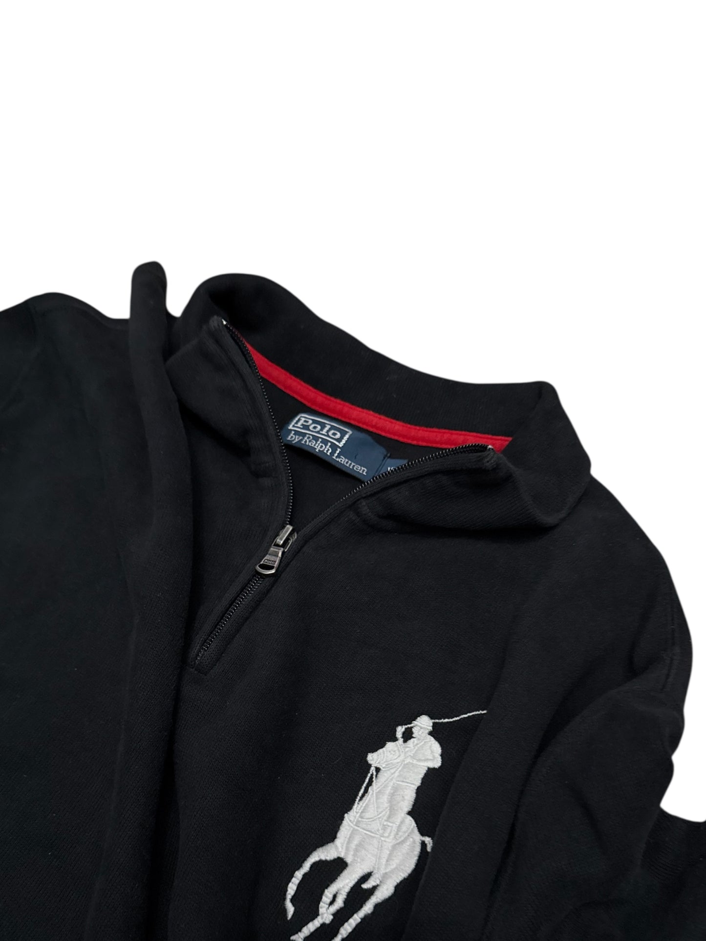 Sweter bluza Ralph Lauren czarny big pony zip