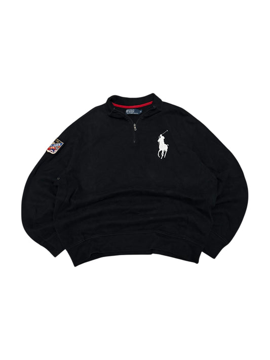 Sweter bluza Ralph Lauren czarny big pony zip