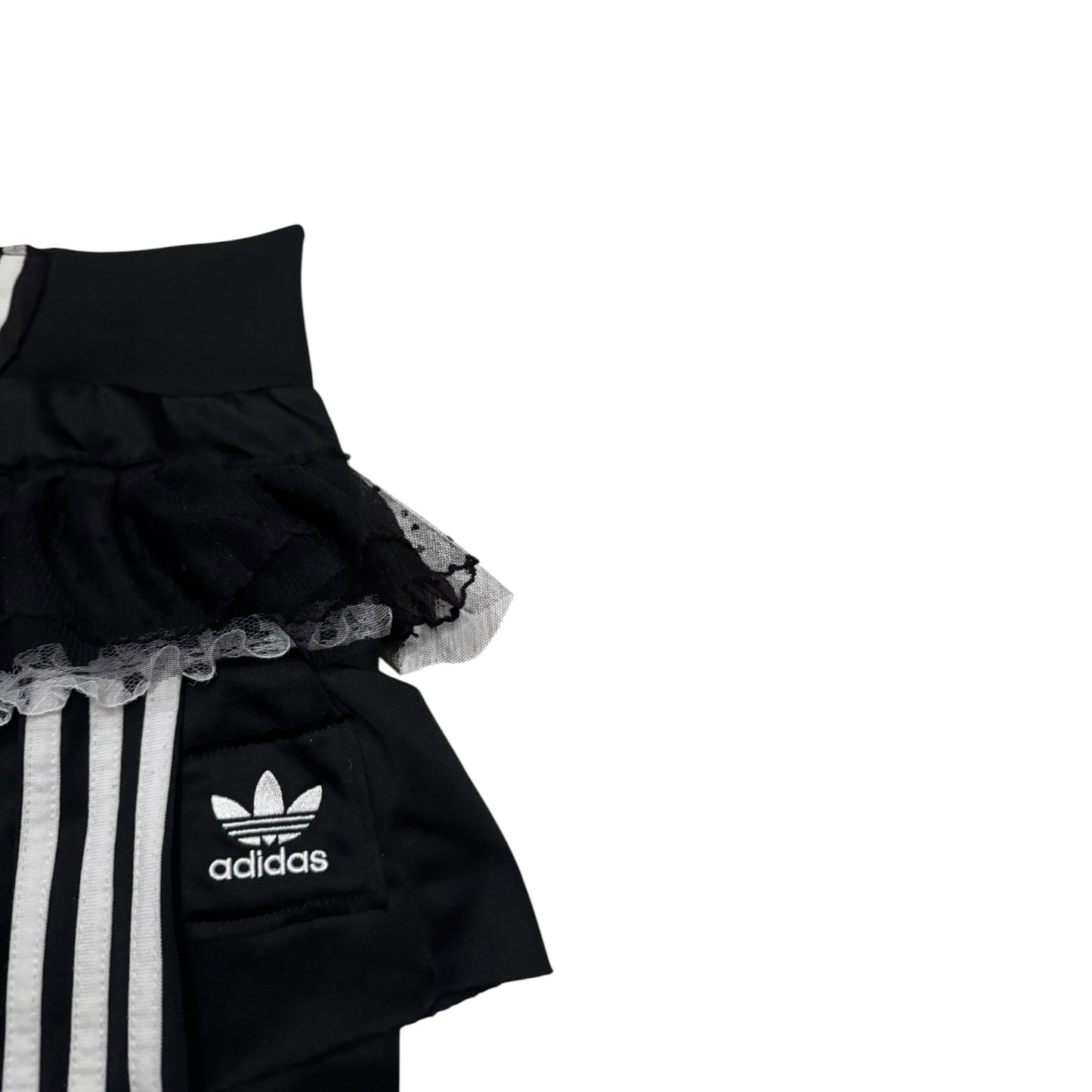 Adidas upcycle spódniczka alternative coquette Y2K z koronką – unikat ♻️🖤