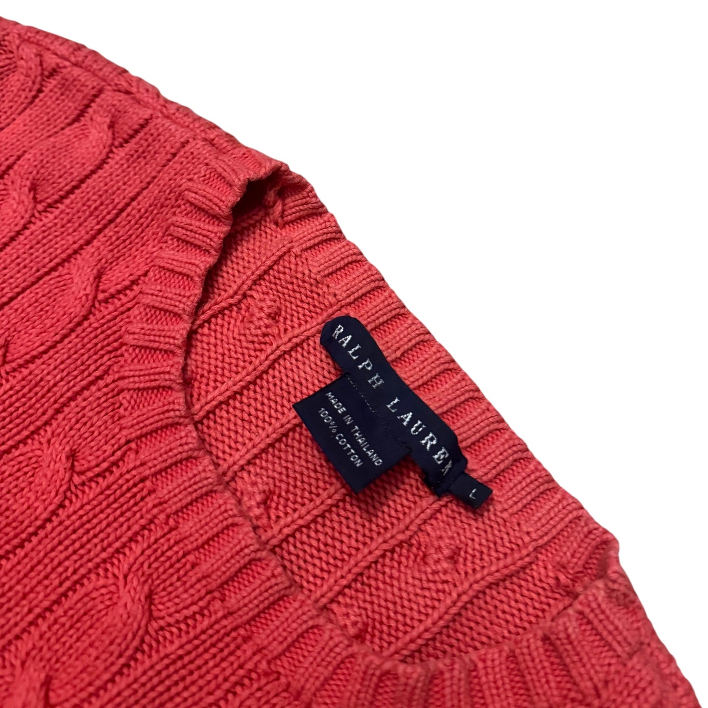 Sweter damski Ralph Lauren warkocz retro