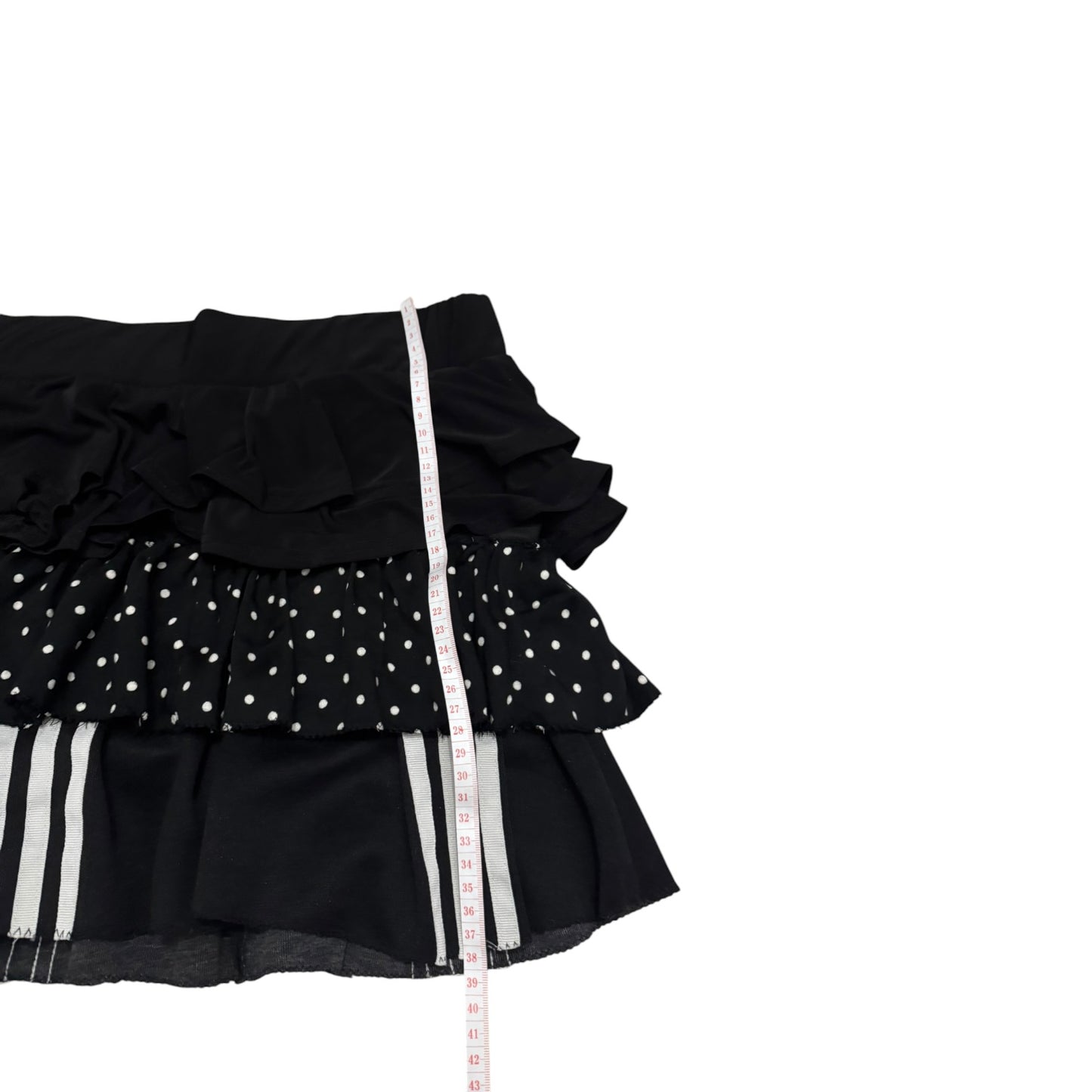 Adidas upcycle spódniczka kropki  alternative coquette Y2K z koronką – unikat ♻️🖤