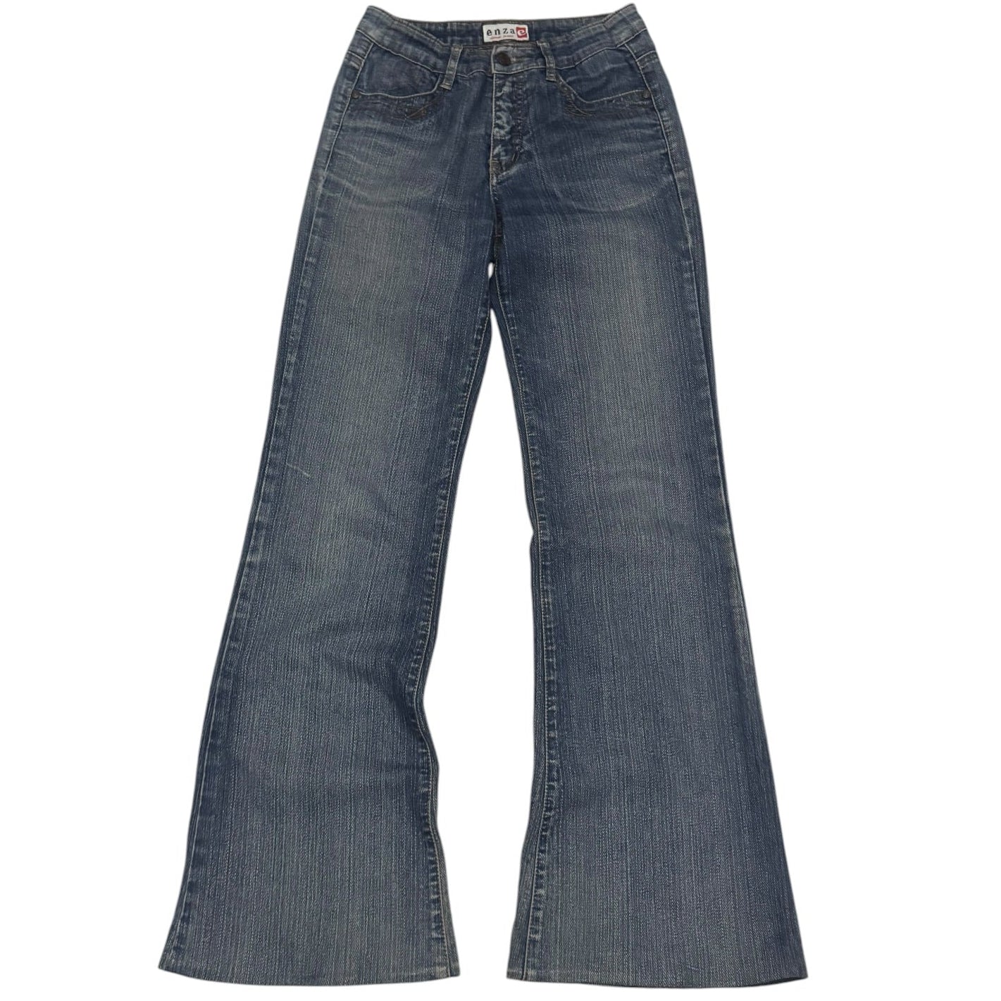 Jeansy flare vintage damskie dzwony z szeroką nogawką