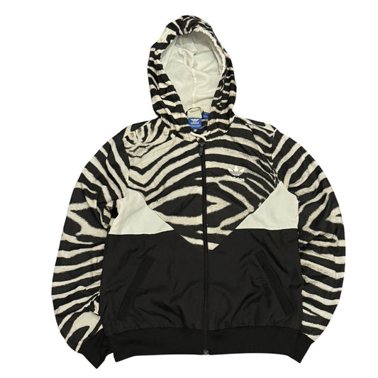 Kurtka damska wiatrówka Adidas zeberka