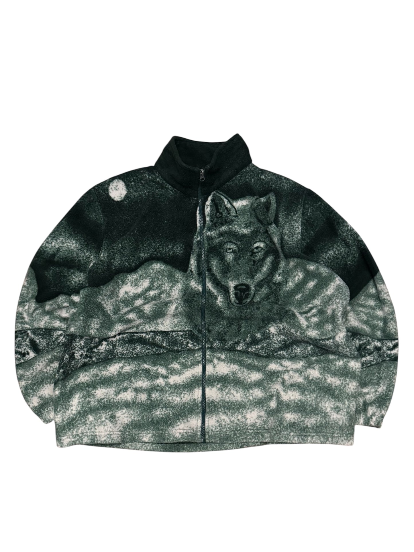 Bluza męska polar wilki rap vintage y2k M