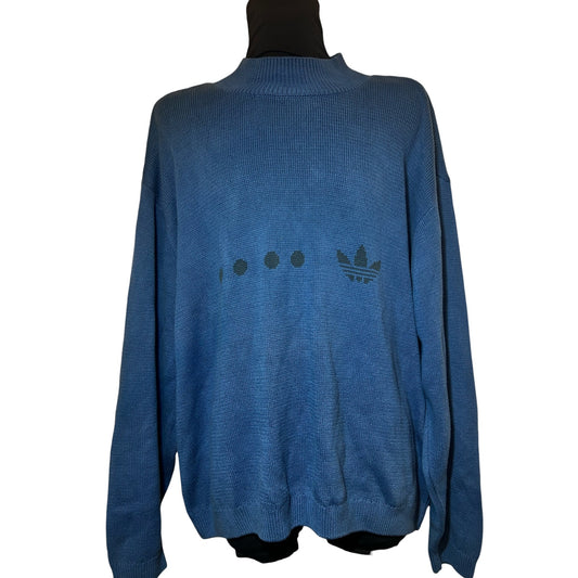 Sweter Adidas męski niebieski vintage