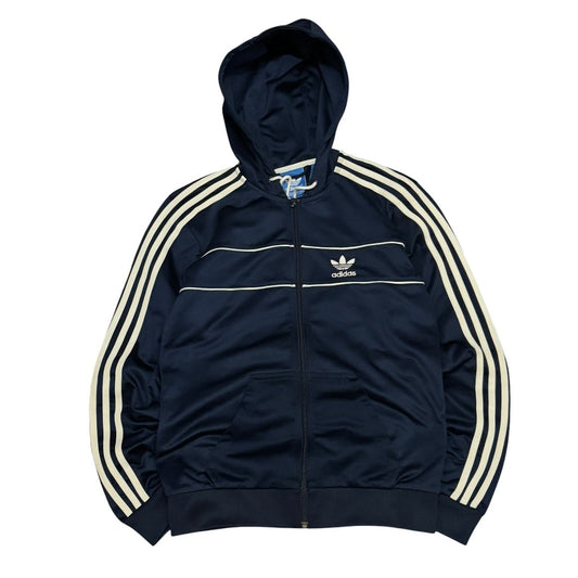 Bluza męska Adidas granatowa z kapturem swag drip rap