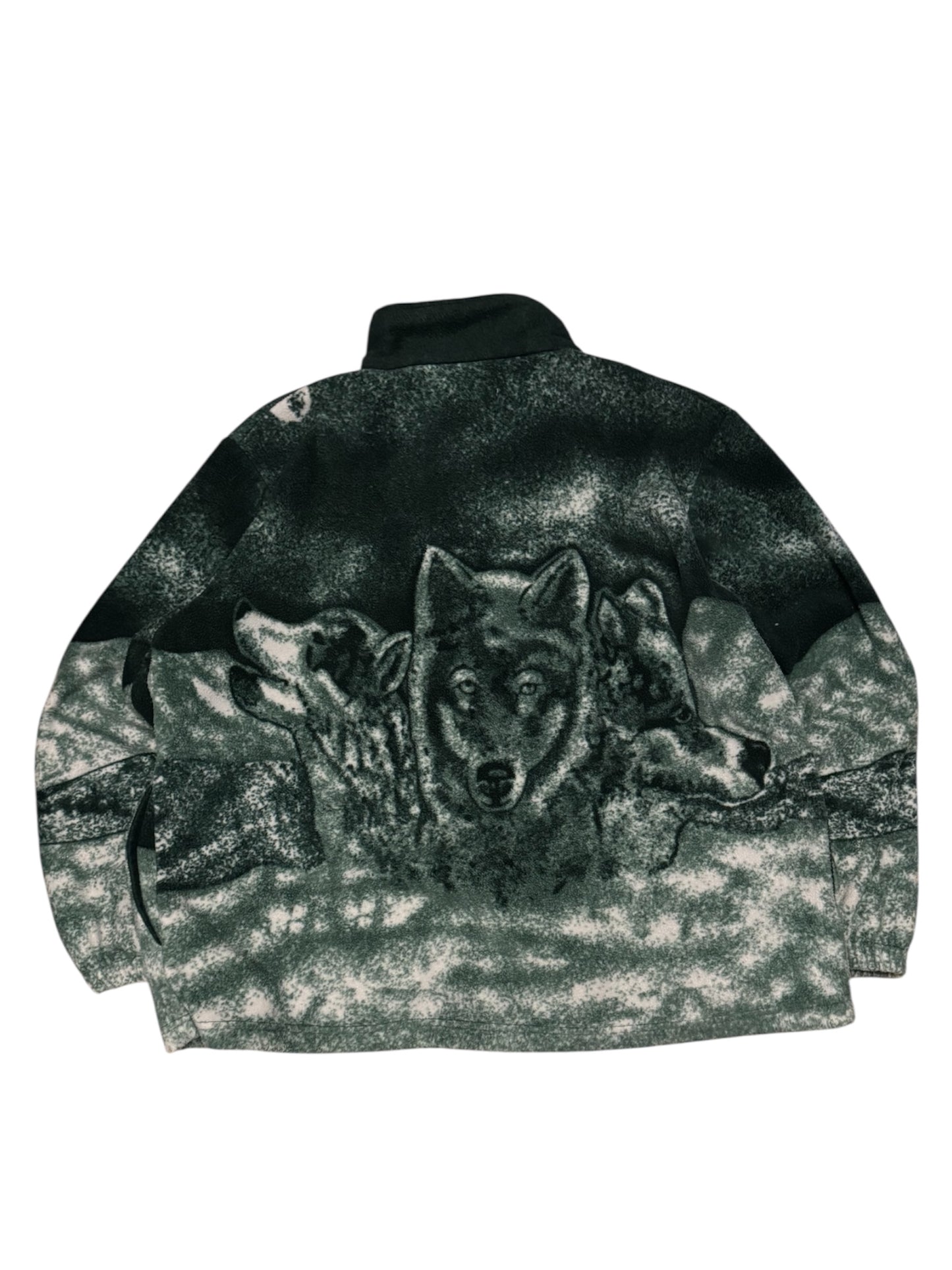 Bluza męska polar wilki rap vintage y2k M