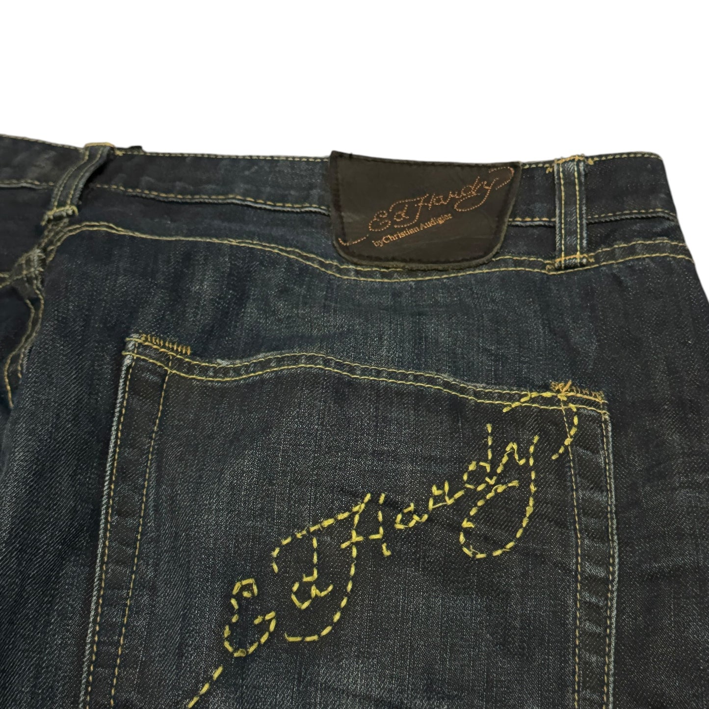 Spodnie męskie jeansowe dżinsy Ed Hardy vintage rap drip