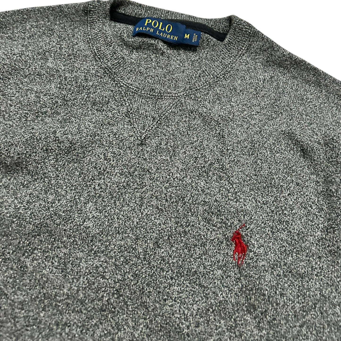 Bluza sweter klasyczny Ralph Lauren szary