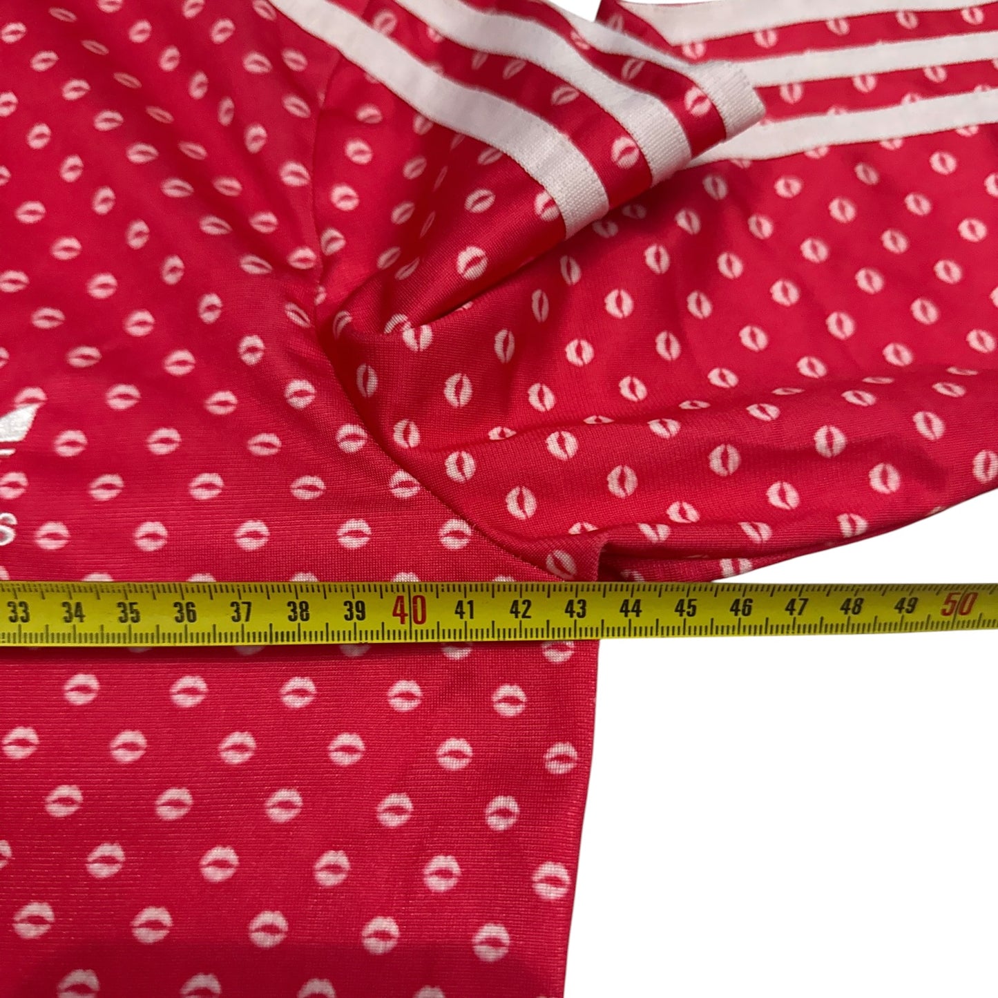Bluza Adidas całusy różowa buziaki usta tracksuit lampasy