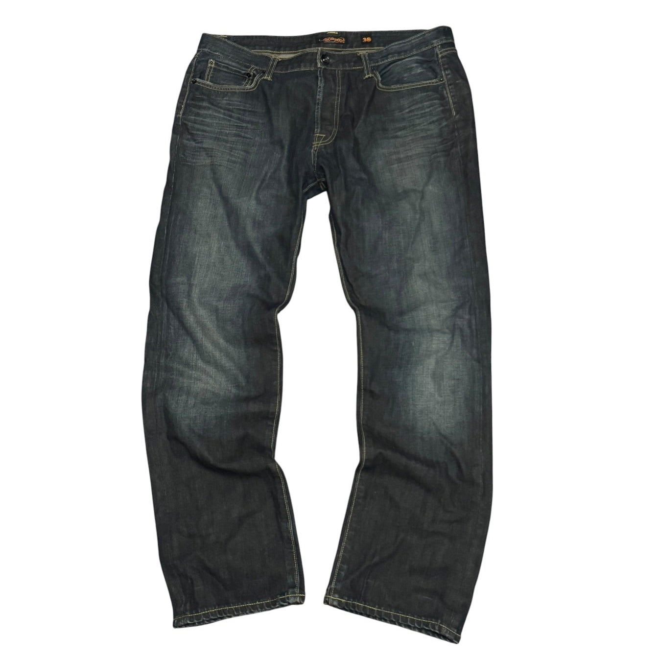 Spodnie męskie jeansowe dżinsy Ed Hardy vintage rap drip