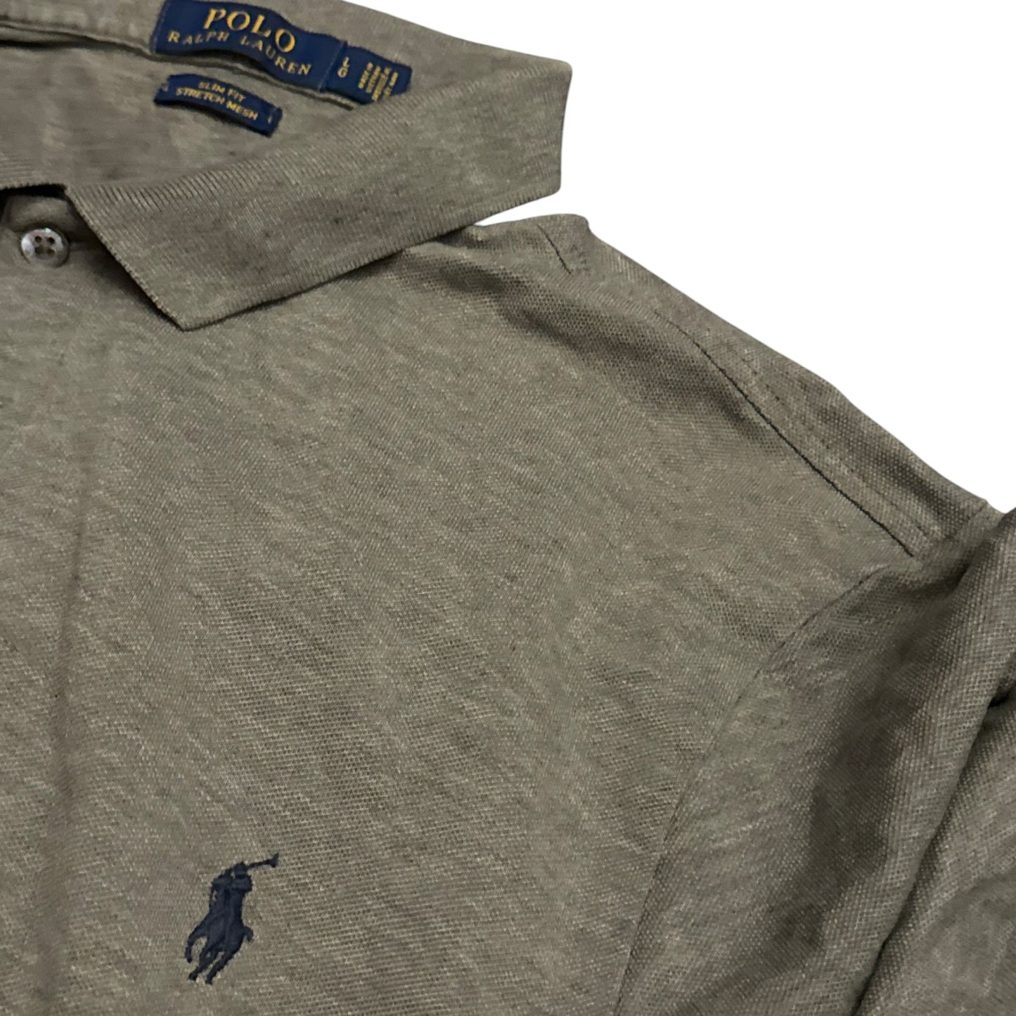 Koszulka męska Polo Ralph Lauren khaki polówka z kołnierzykiem