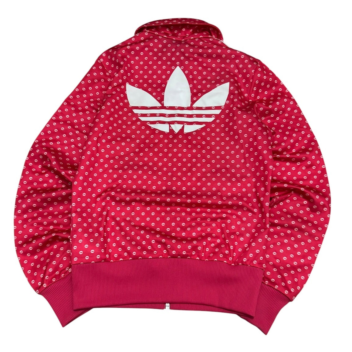 Bluza Adidas całusy różowa buziaki usta tracksuit lampasy