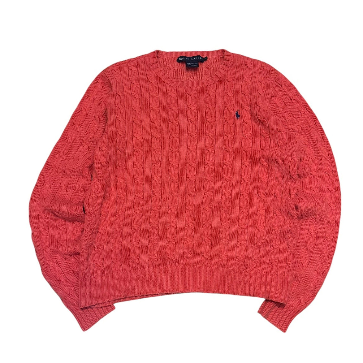 Sweter damski Ralph Lauren warkocz retro