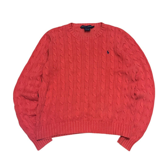Sweter damski Ralph Lauren warkocz retro