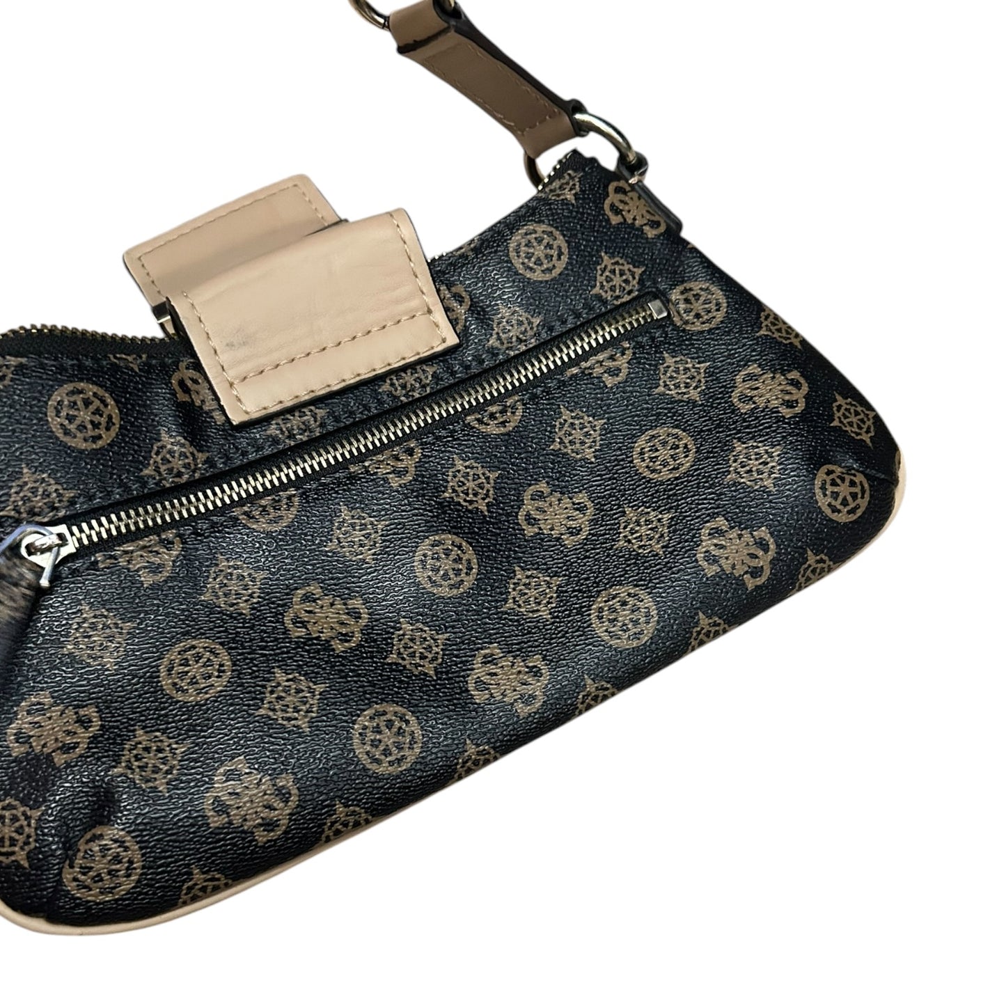 Torebka na ramię Guess monogram bagietka  vintage