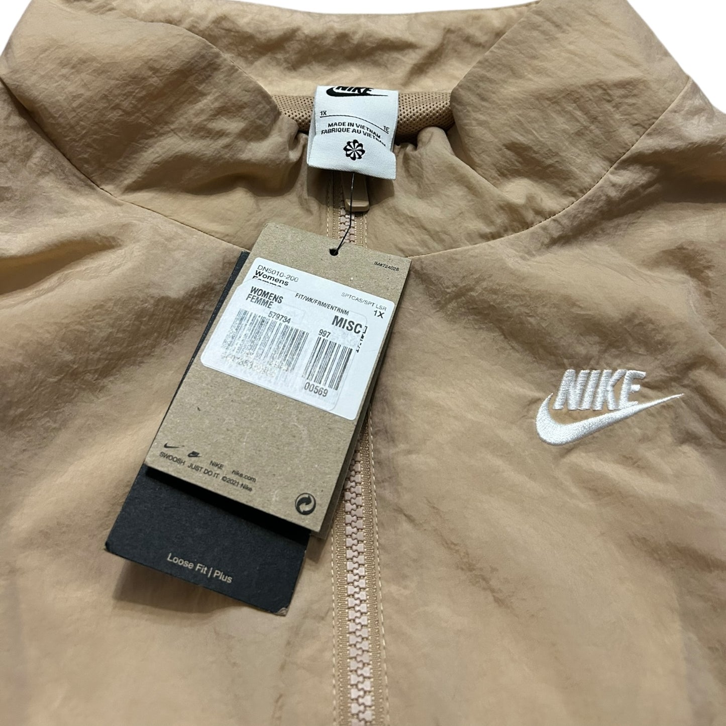 Kurtka Nike wiatrówka beżowa damska vintage