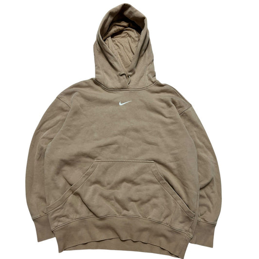 Bluza Nike beżowa z kapturem center swoosh unisex