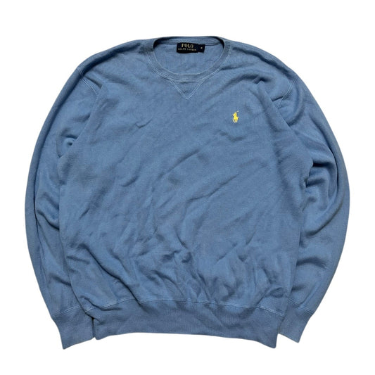 Niebieski sweter męski Ralph Lauren błękitny klasyczny vintage unisex