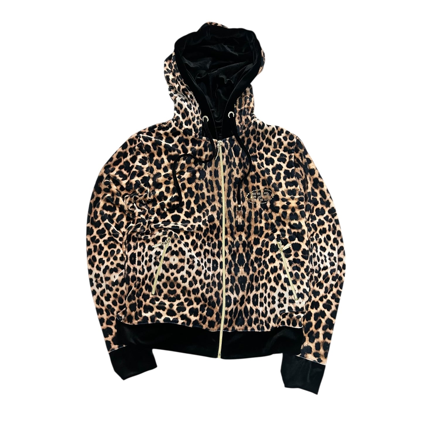 Bluza welurowa y2k alternative 2000s w panterkę z tygrysem