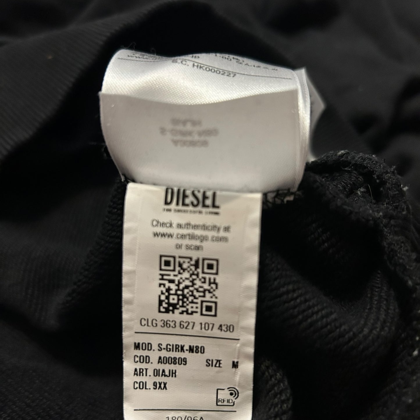Bluza diesel czarna crewneck vintage swag alternative