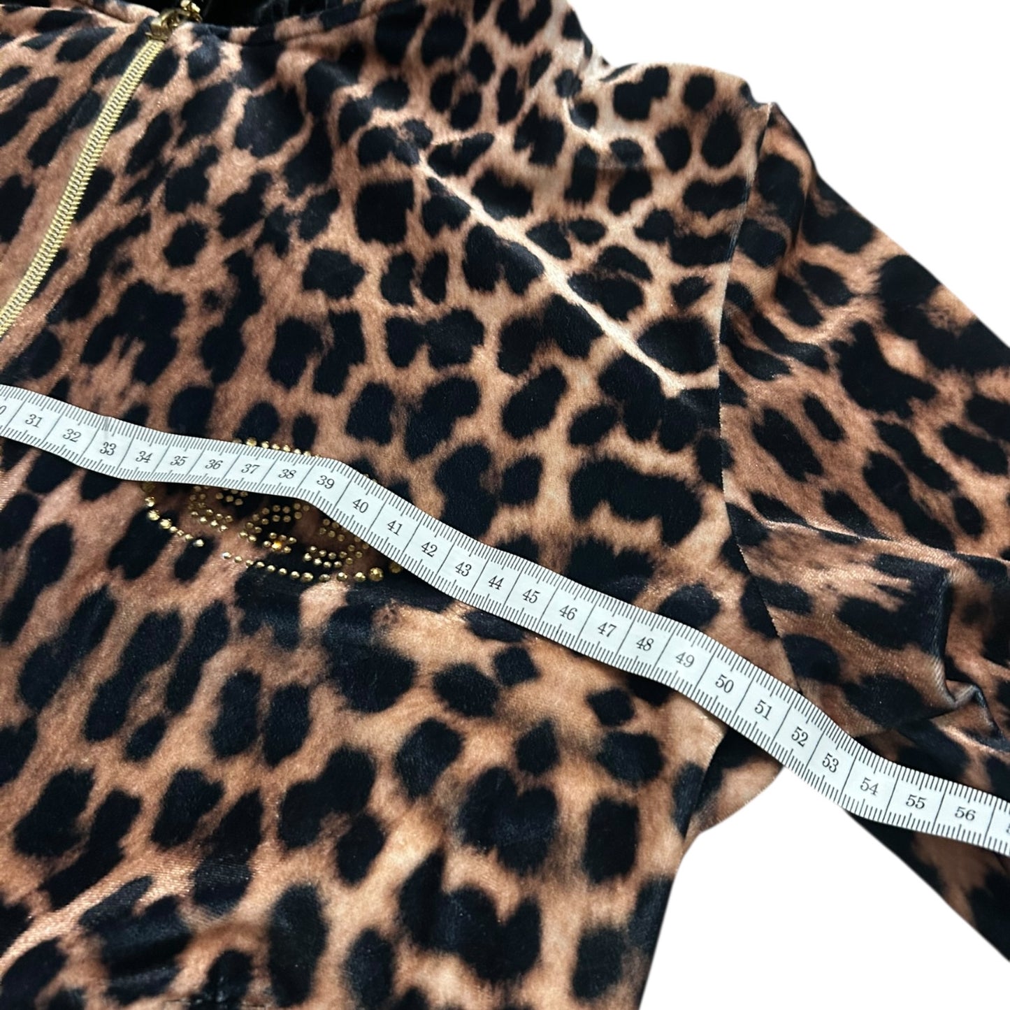 Bluza welurowa y2k alternative 2000s w panterkę z tygrysem