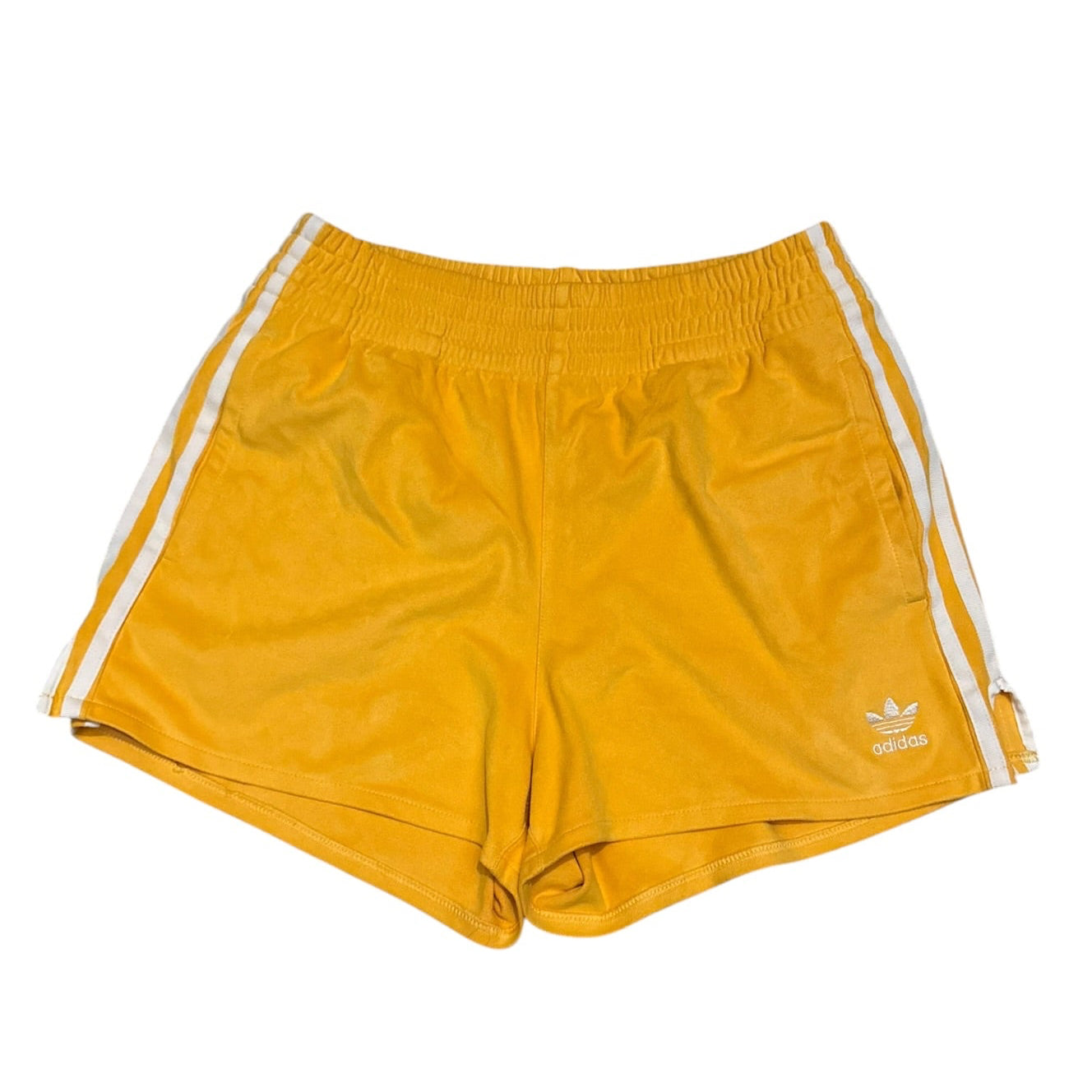Krótkie spodenki szorty damskie Adidas żółte vintage swag rap alternative