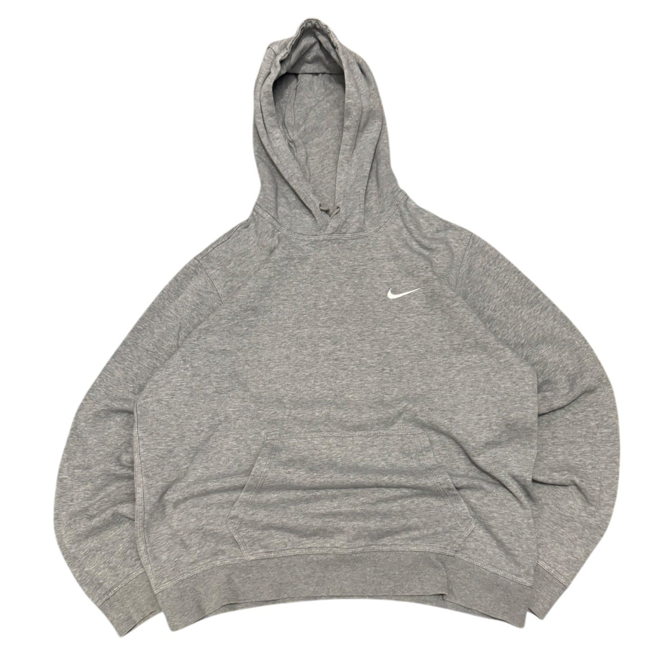 Szara bluza unisex z kapturem Nike vintage alternative rap