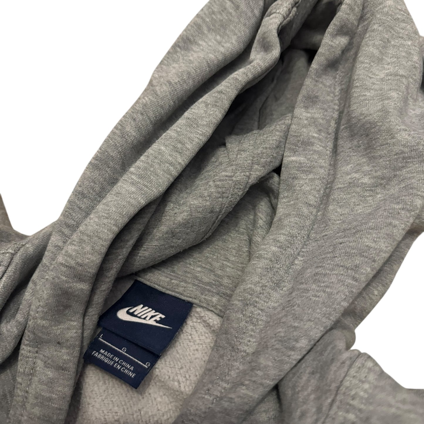Szara bluza unisex z kapturem Nike vintage alternative rap