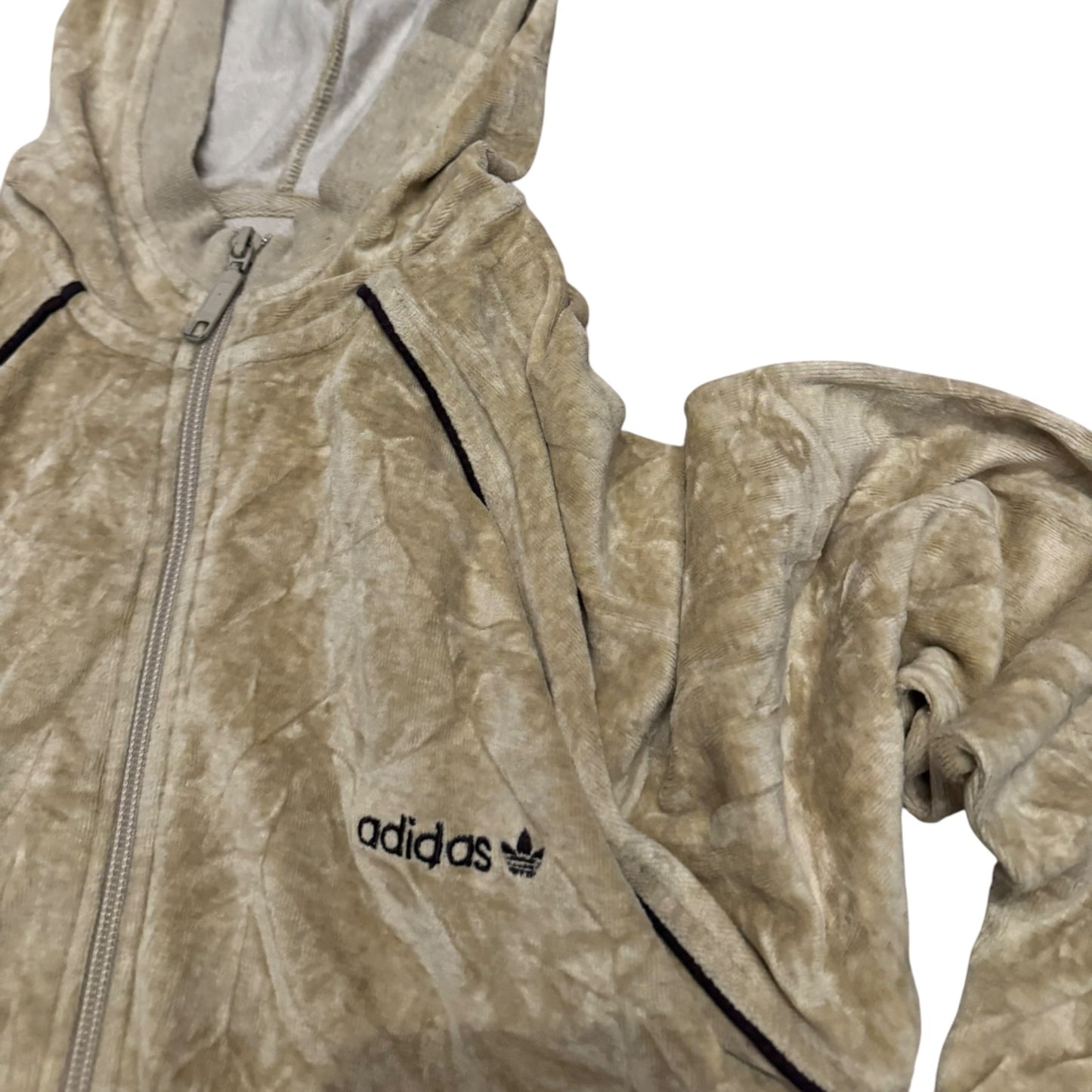 Bluza damska Adidas beżowa z kapturem
