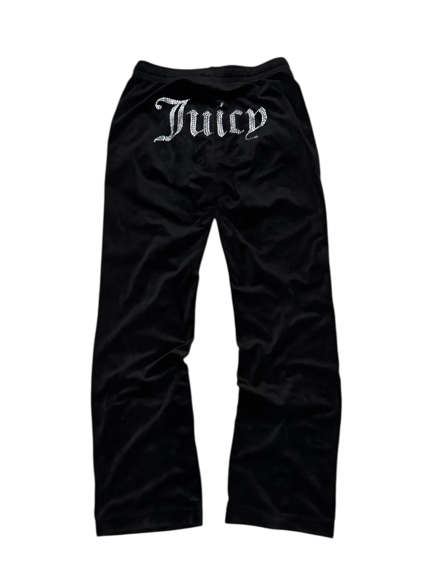 Spodnie dresowe Juicy Couture welurowe czarne