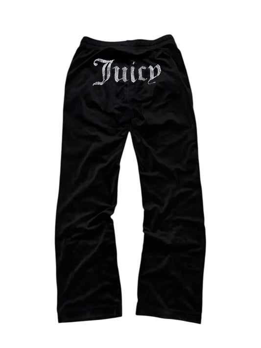 Spodnie dresowe Juicy Couture welurowe czarne