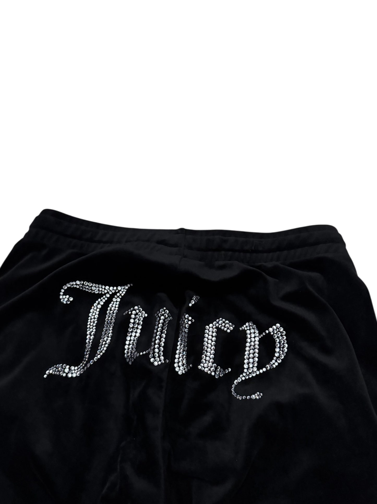 Spodnie dresowe Juicy Couture welurowe czarne