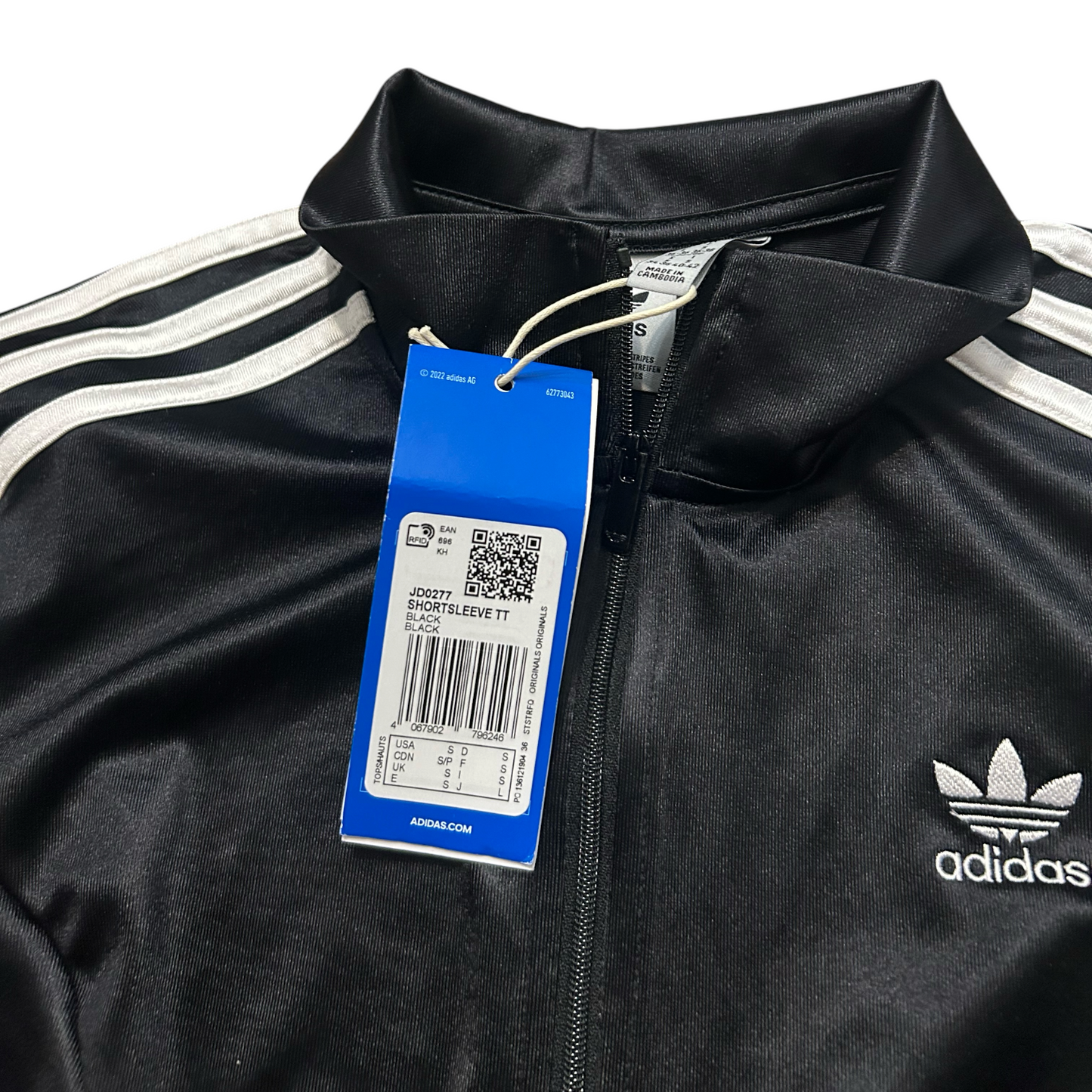 Tshirt z krótkim rękawem damski nowy z metką Adidas lampasy bluzka crop top