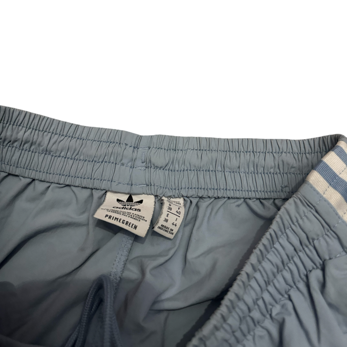 Spodnie Adidas dresowe ortalionowe niebieskie z ściągaczami